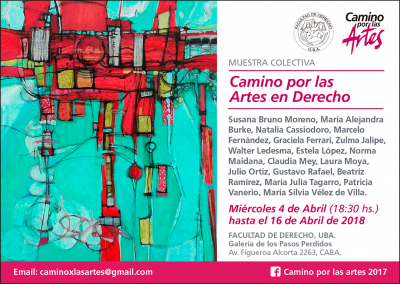 camino por las artes exposiciones facultad de derecho comision II-flyer